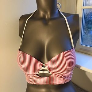 Abercrombie & Fitch Pinstripe Swimsuit Top Size S